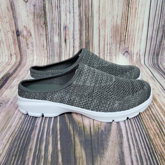 Gray Marled Textured Mesh Mule Sneakers Pattrily - Picture 4 of 12